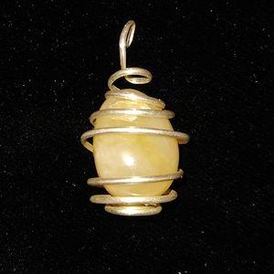 Yellow Stone Necklace Pendant
